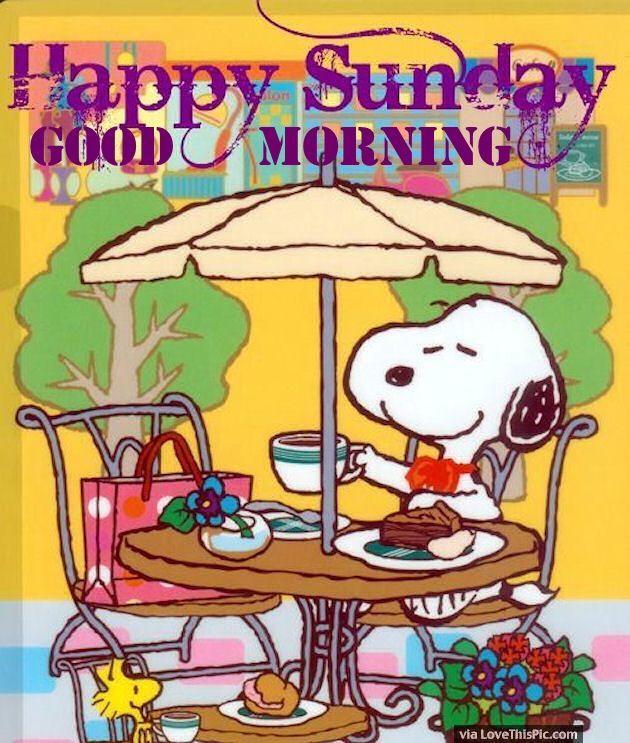 Snoopy Happy Sunday Good Morning Quote Images