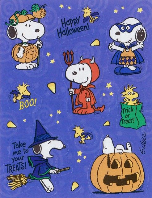 Snoopy Peanuts Halloween Stickers Images