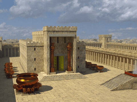 Solomon'S Temple (Outer) :: 3D Scenes Of The Outside Of Solomon'S Temple (1 King