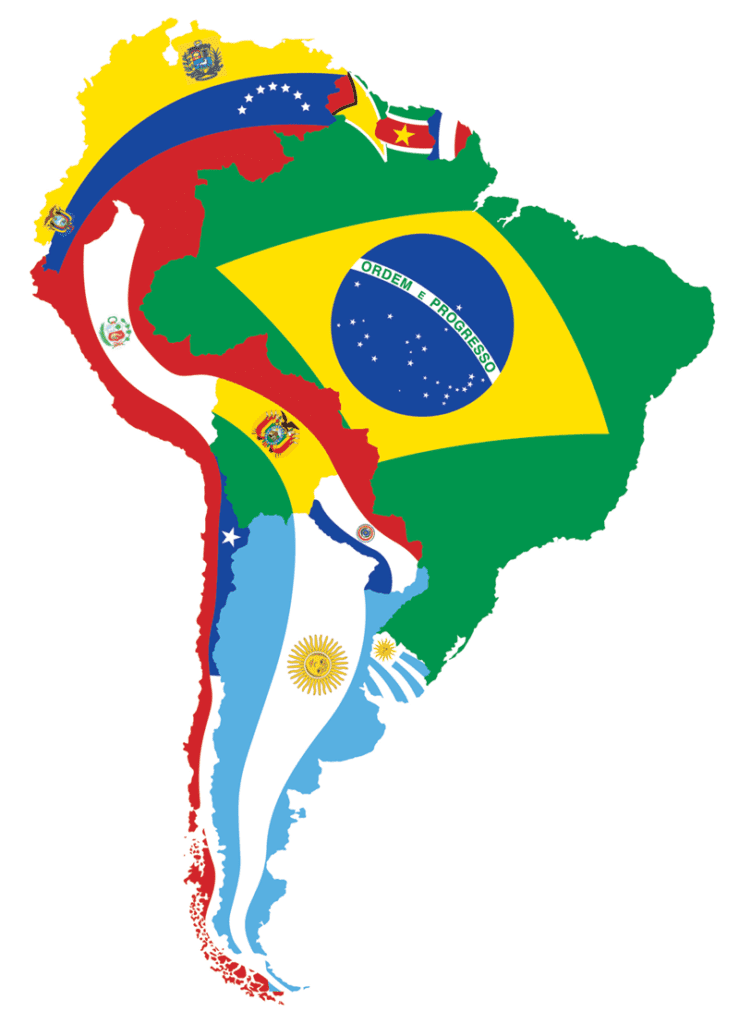 South American Flag Map Images