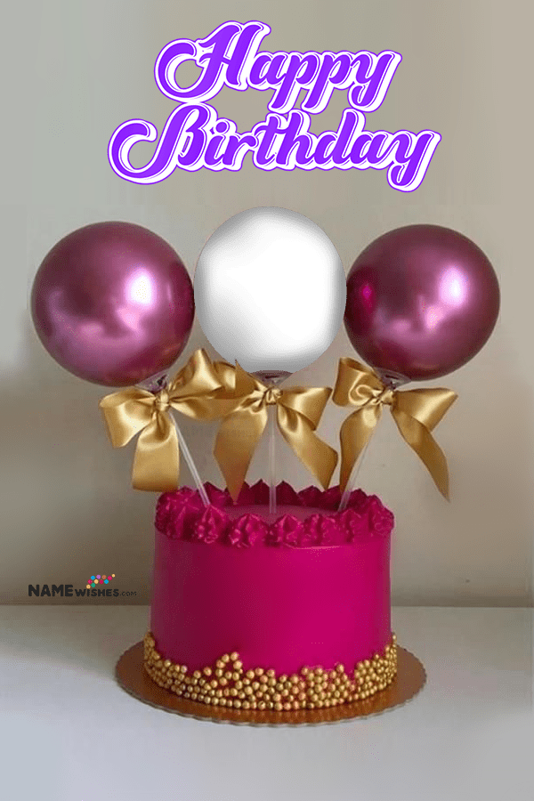 Special Happy Birthday Cake With Name And Pic Edit