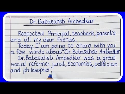 Speech On Drbabasaheb Ambedkardrbrambedkar English Speech Learn Images