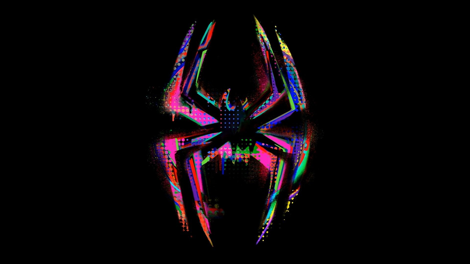 Spiderman logo glitch style HD Wallpaper