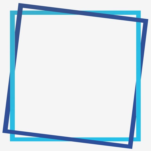 Square Simple Blue Frame Border Png Free Download PNG Images,  Square, Frame, Bo