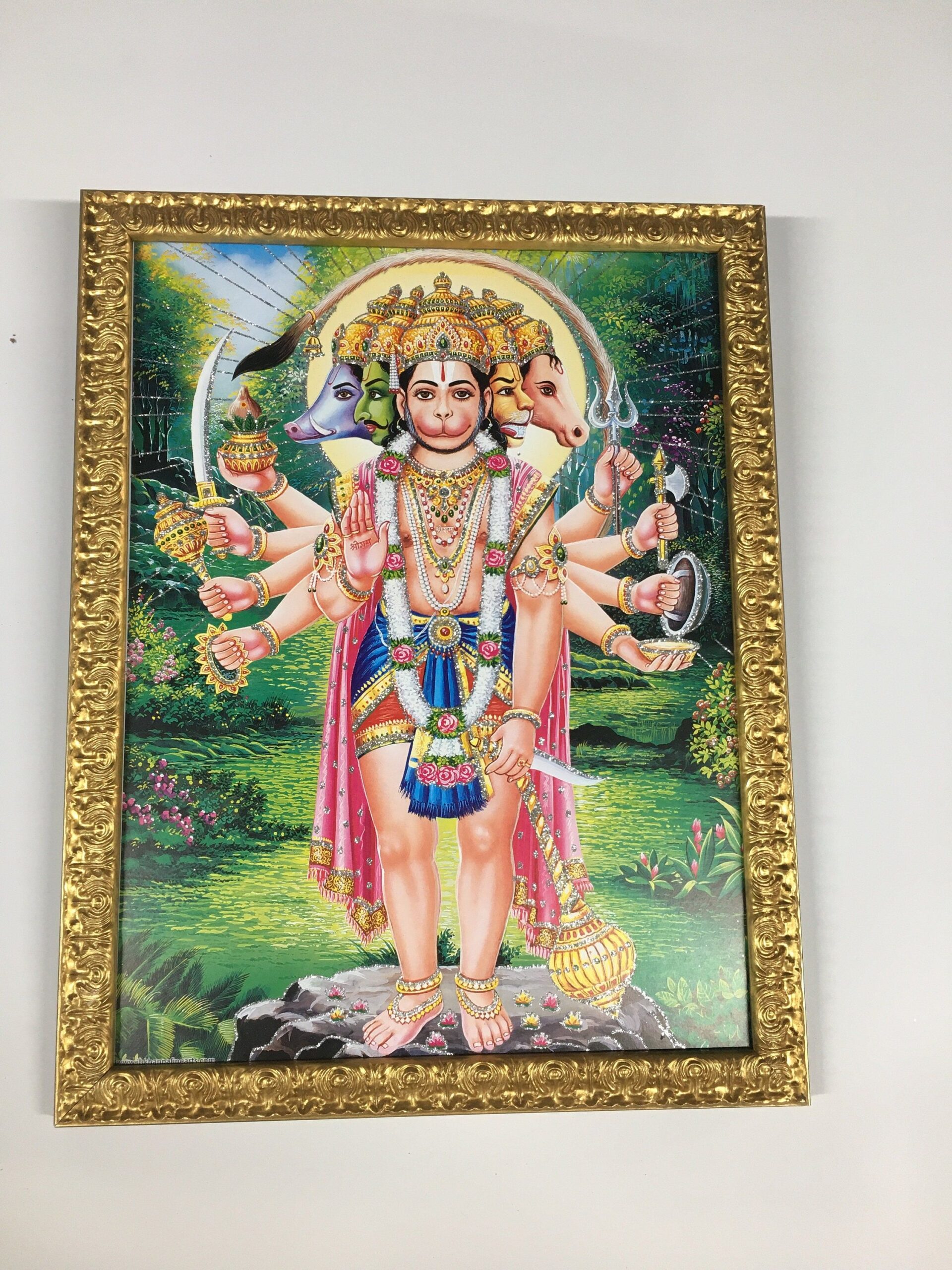 “Sri Panchmukhi Hanuman framed with WALLFRAMES (17,5×13,5″)” Images