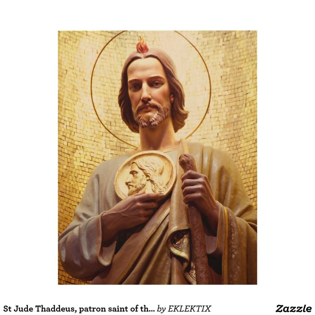 St Jude Thaddeus Patron Saint Of The Impossible Wood Wall