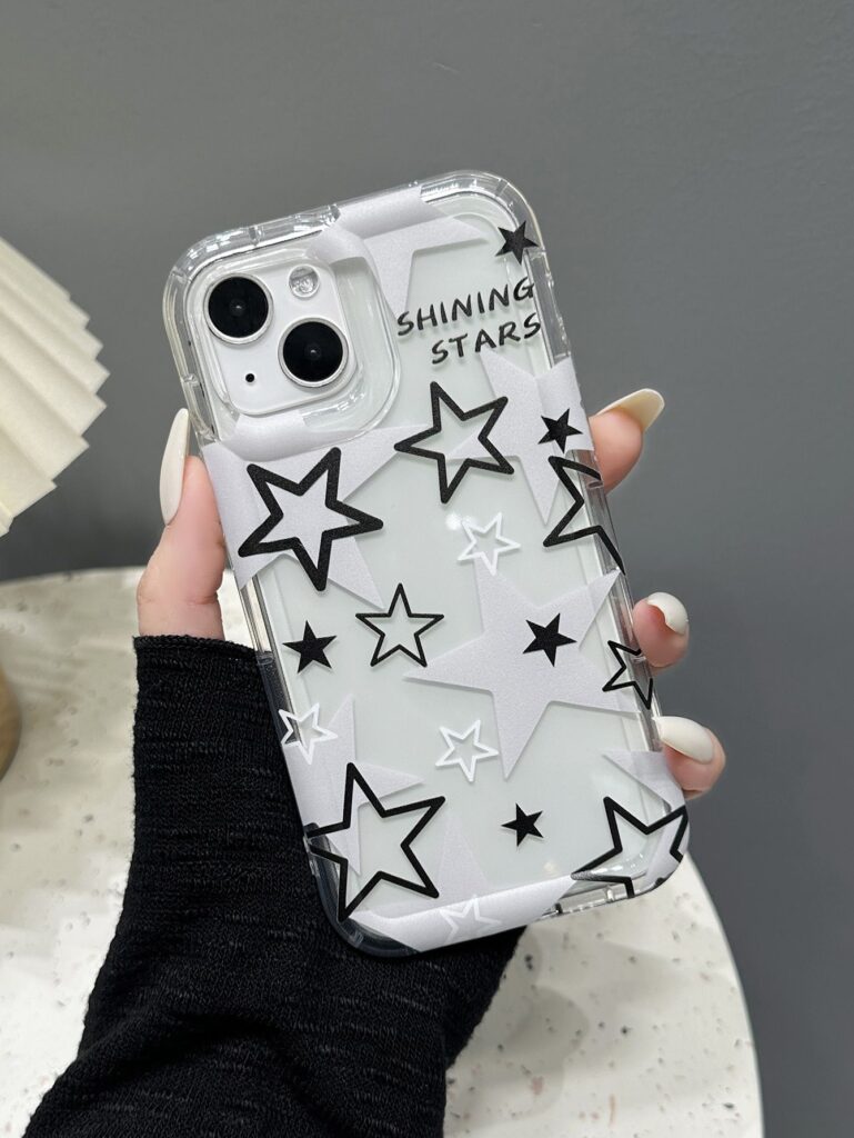Star Print Clear Phone Case Images
