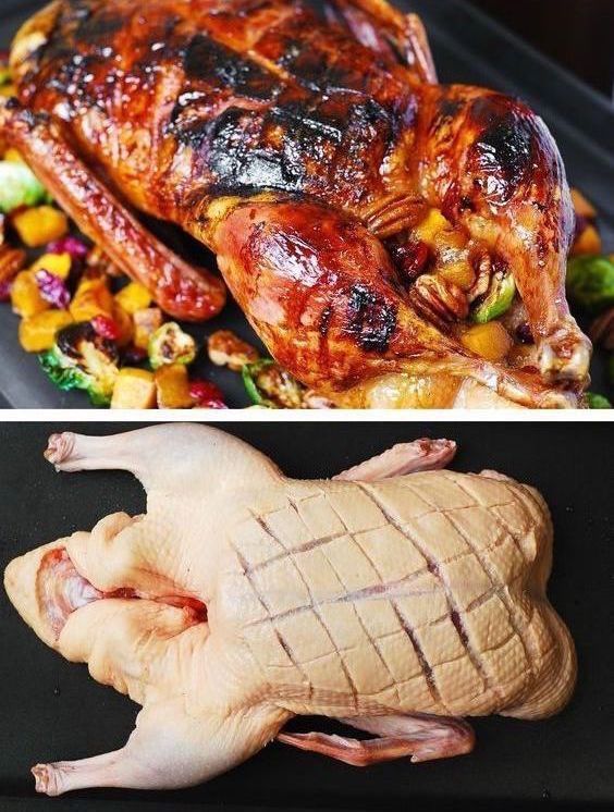 Step-by-step photos on how to prepare ROAST DUCK
