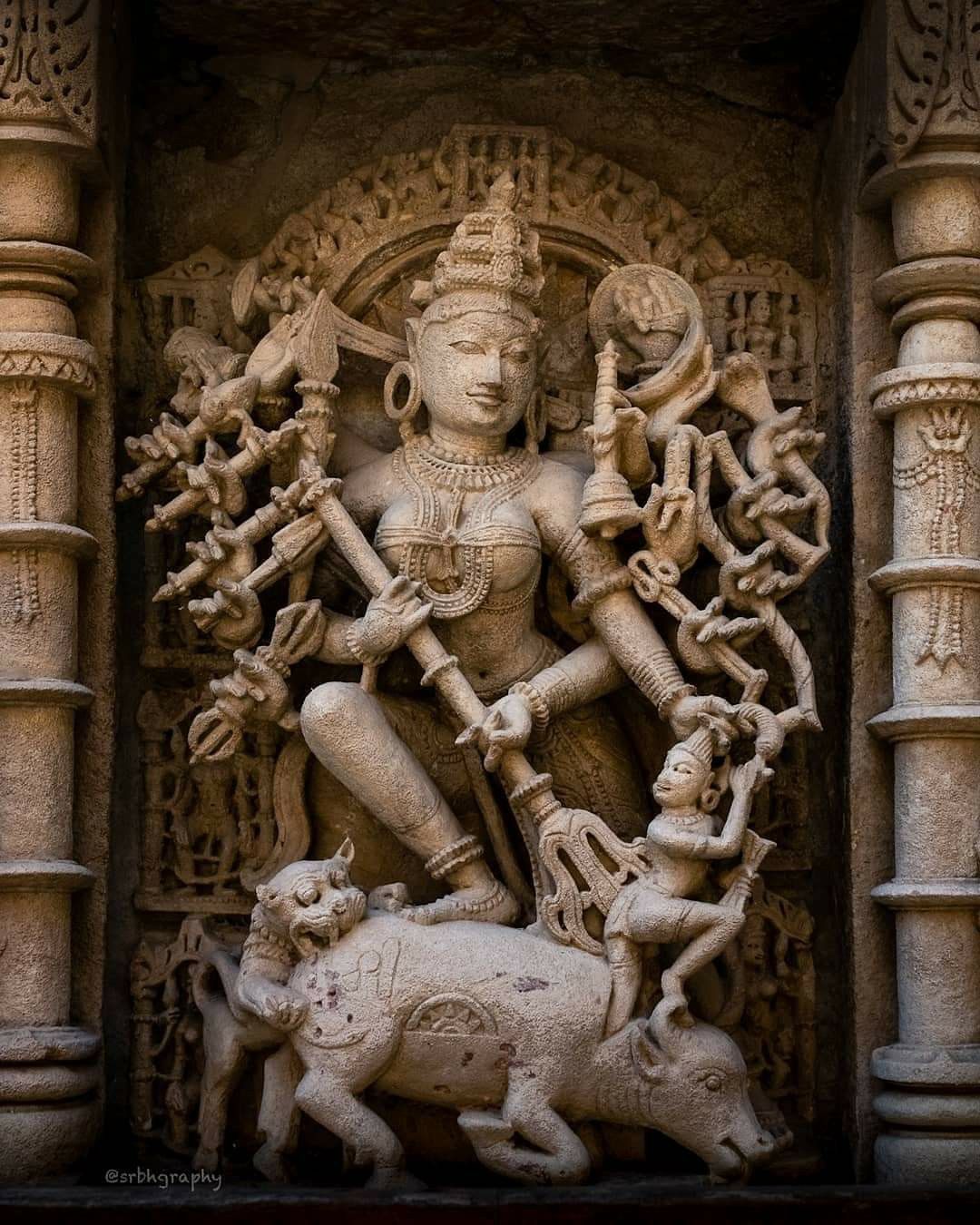 📍 Stone carving of Mahishasura Mardini ,India ❤️ Images