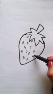 Strawberry Drawing tutorial Easy. Click on link “Visit” Images