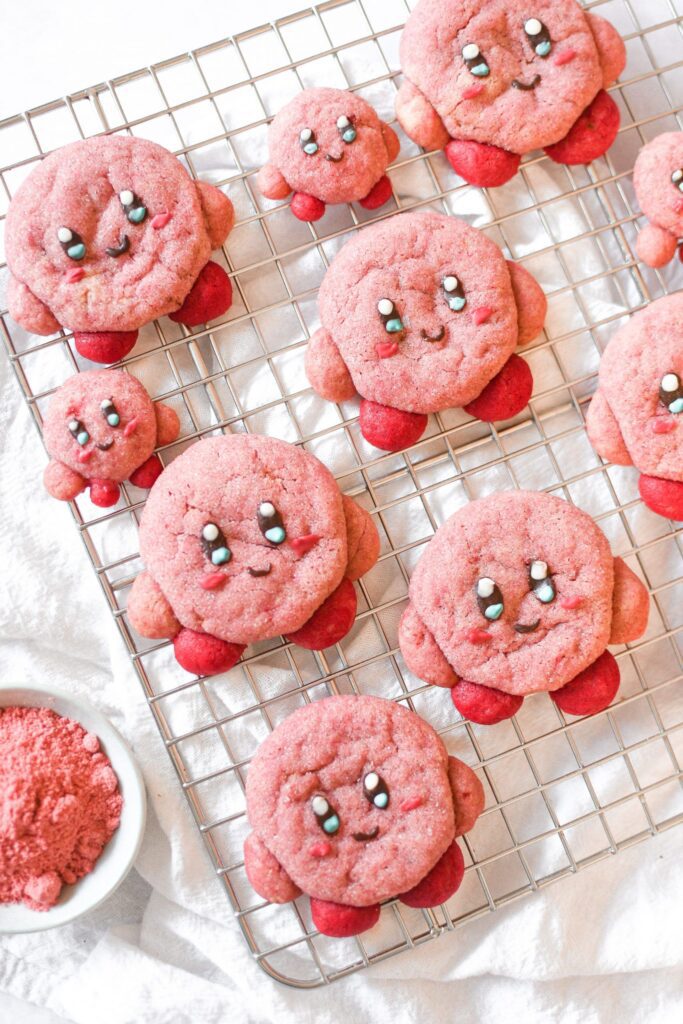 Strawberry Kirby Sugar Cookies | Bites By Bianca