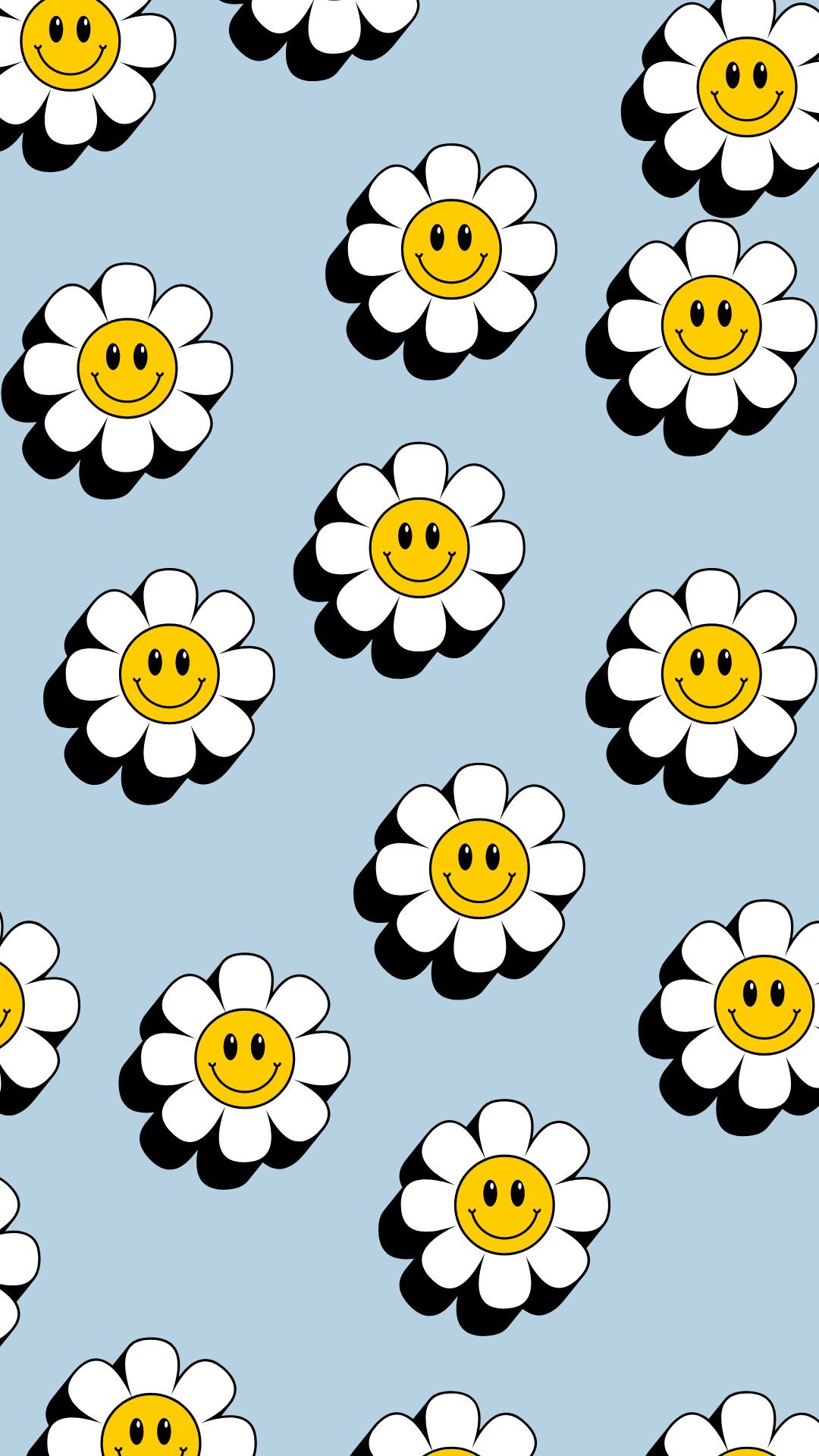 Sunflower Smiley Face Matching HD Wallpaper