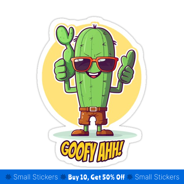 Sunny Day Goofy Ahh Cactus - Goofy Ahh Pictures Sticker by Artwyz