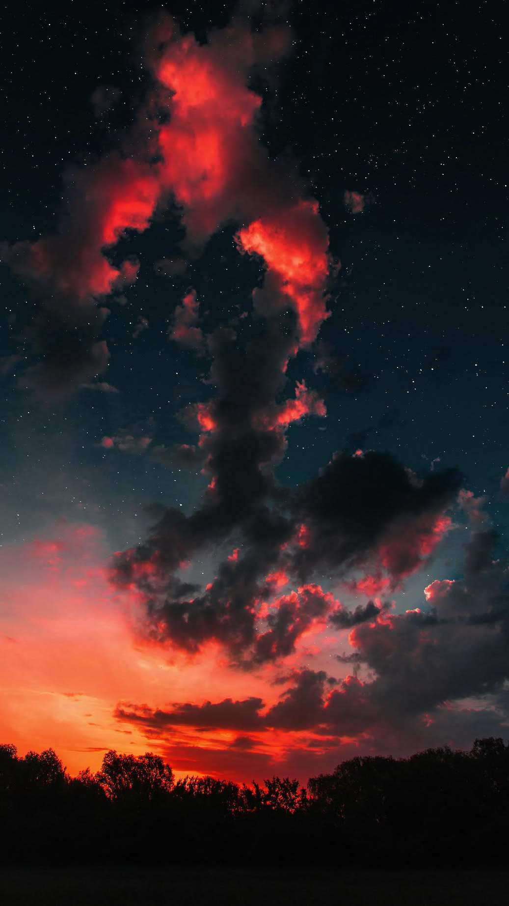 Sunset Clouds Space Stars iPhone , , iPhone HD Wallpaper