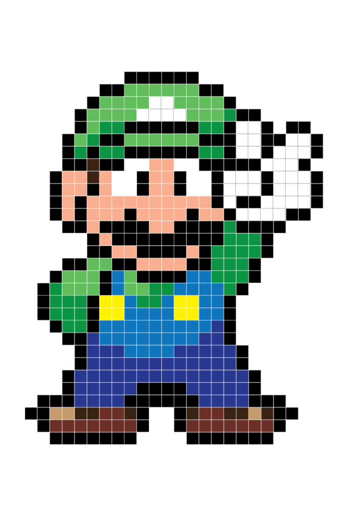 Super Mario Pixel Patterns For Fuse Beads Luigi Images