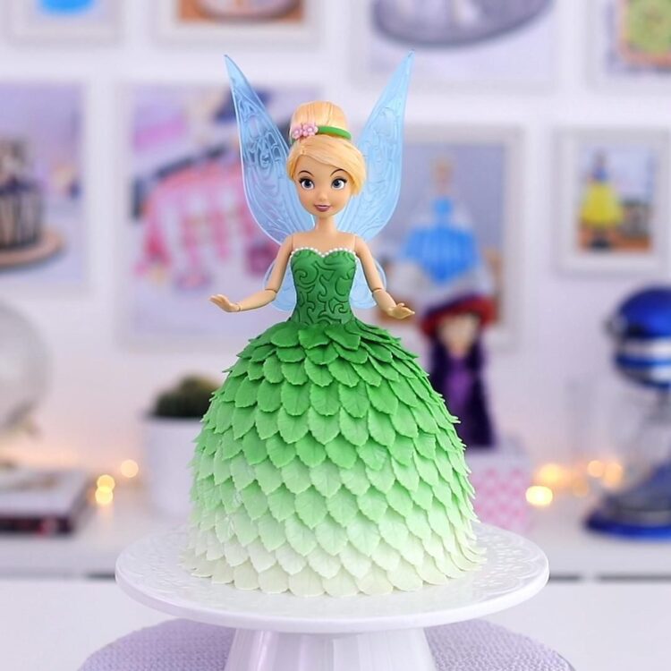Tinkerbell Doll Cake Tutorial Images