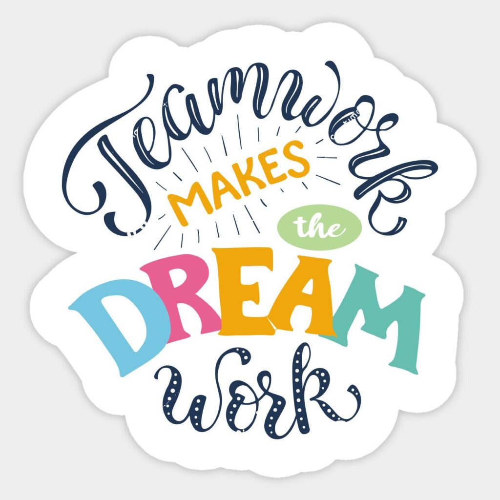 Teamwork Makes The Dream Work,Inspirational &Amp; Motivational Funny Quote Gift Stic