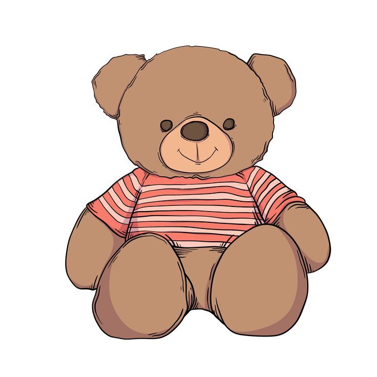 Teddy Bear Doll Cute Brown Free PNG and PSD