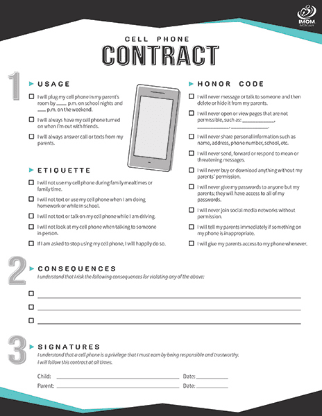 Teen Cell Phone Contract Imom Images