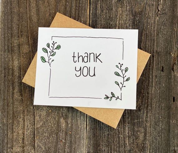 Thank You Card - Etsy