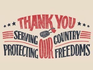 “Thank You \”Support our Vets\” custom 24×18 DOUBLE SIDED yard sign \”Vet 10\”” Images