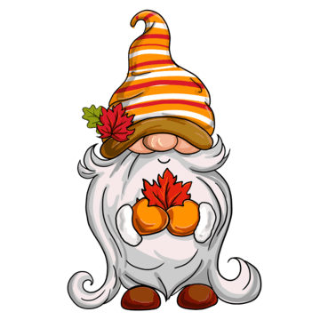 Thanksgiving Gnomes Png Thanksgiving Gnome Man With Autumn Leaf