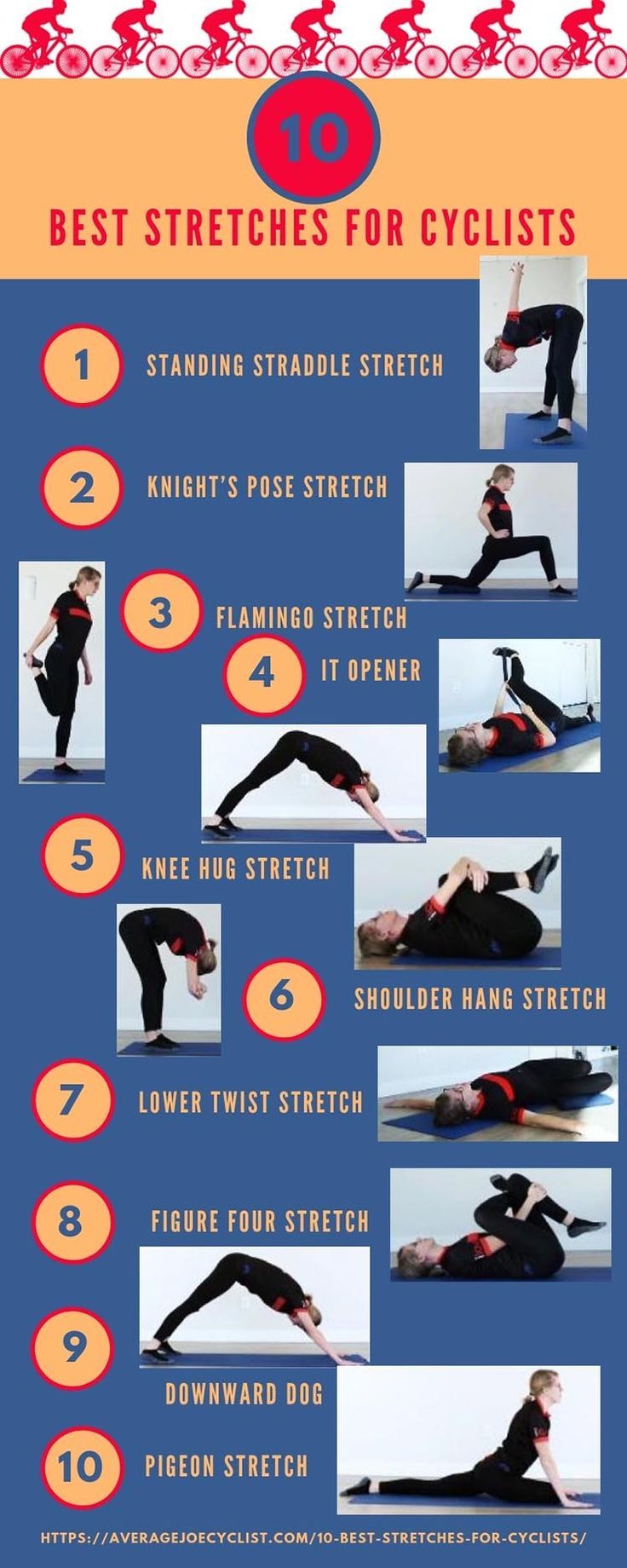 The 10 Best Stretches for Cyclists • Average Joe Cyclist