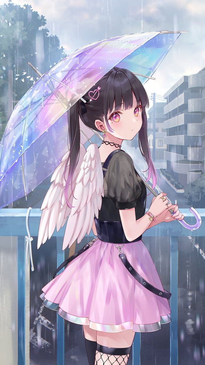 The Angel’s Iridescent Umbrella , Anime HD Wallpaper