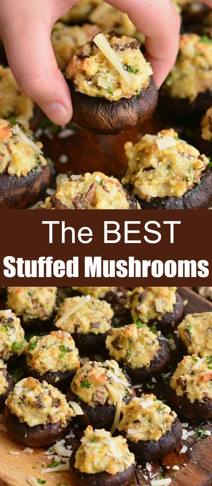 The BEST Stuffed Mushrooms