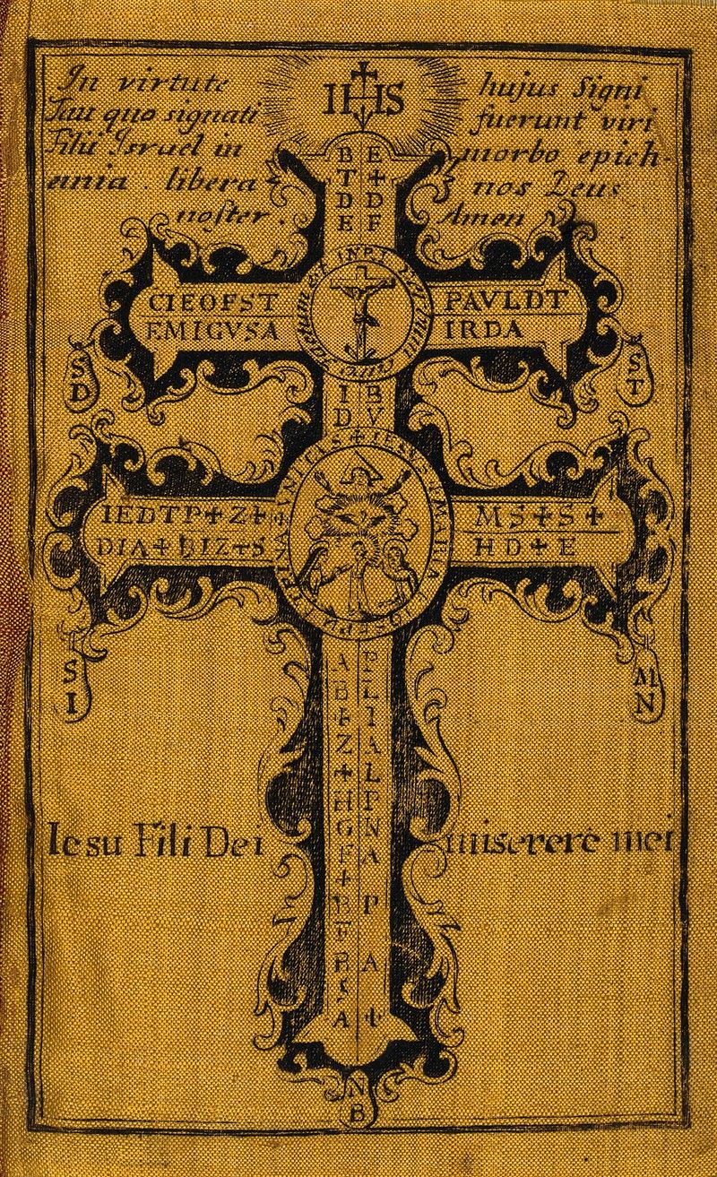 The Holy Cross, serving as an amulet against plagues, witchcraft