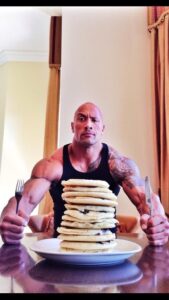 The Rock vs. 12 Pancakes HD Wallpaper