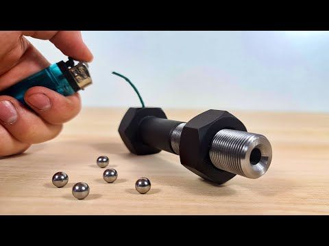 The Simplest Powerful Mini Cannon From Bolt And Nut Simplest