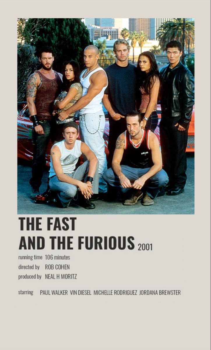 The fast and the furious polaroid poster