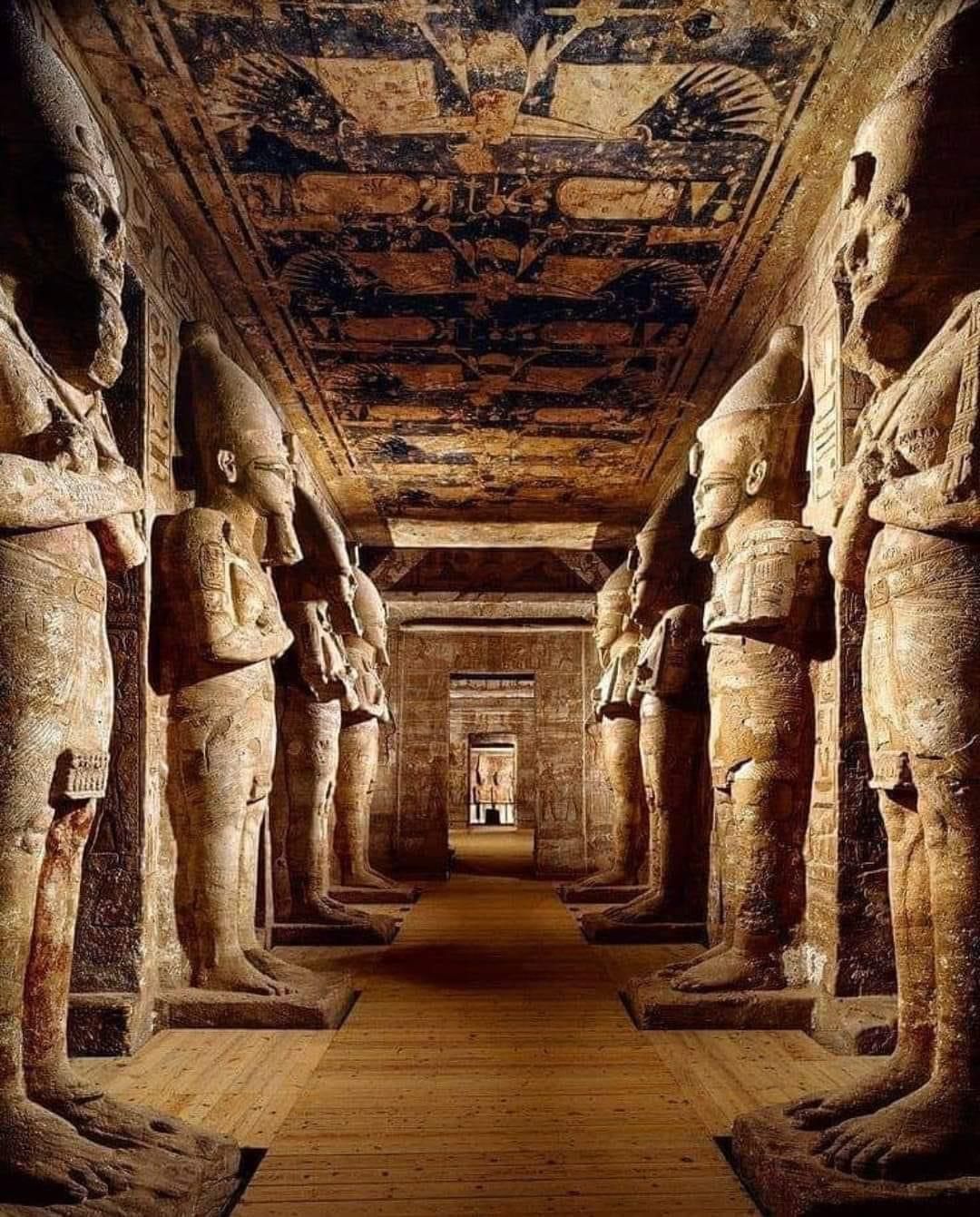 The interior of Abu Simbel Temple, Nubia, EGYPT.
