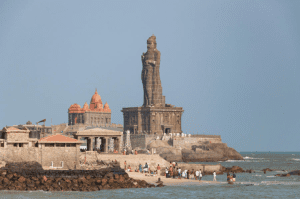 Thiruvalluvar Statue and Vivekananda Rock Memorial, Kanyakumari, Tamil Nadu by M Images