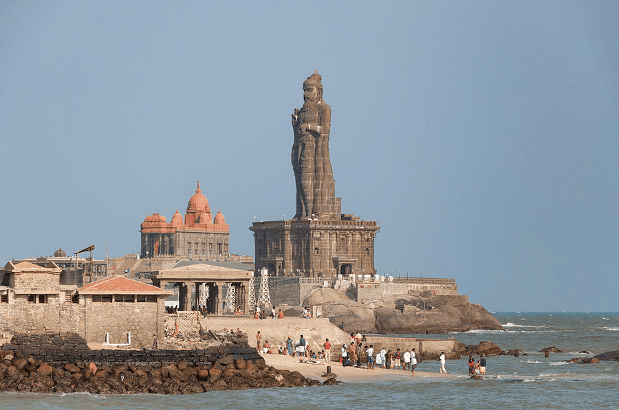 Thiruvalluvar Statue And Vivekananda Rock Memorial Kanyakumari Tamil Nadu By