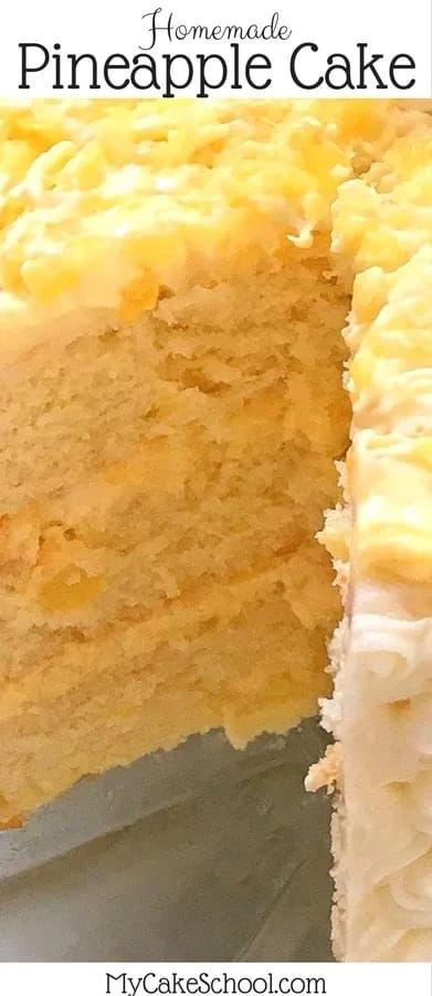 This Moist and Flavorful Homemade Pineapple Cake Recipe is the BEST! Scratch Yel