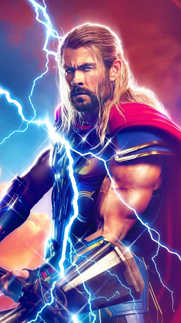 Thor: Love and Thunder, movie poster, 2022, 750x1334 wallpaper