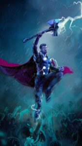Thor, thunder storm, artwork, 720×1280 HD Wallpaper
