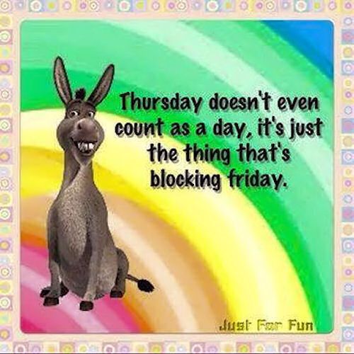 Thursday Is Just Blocking Friday