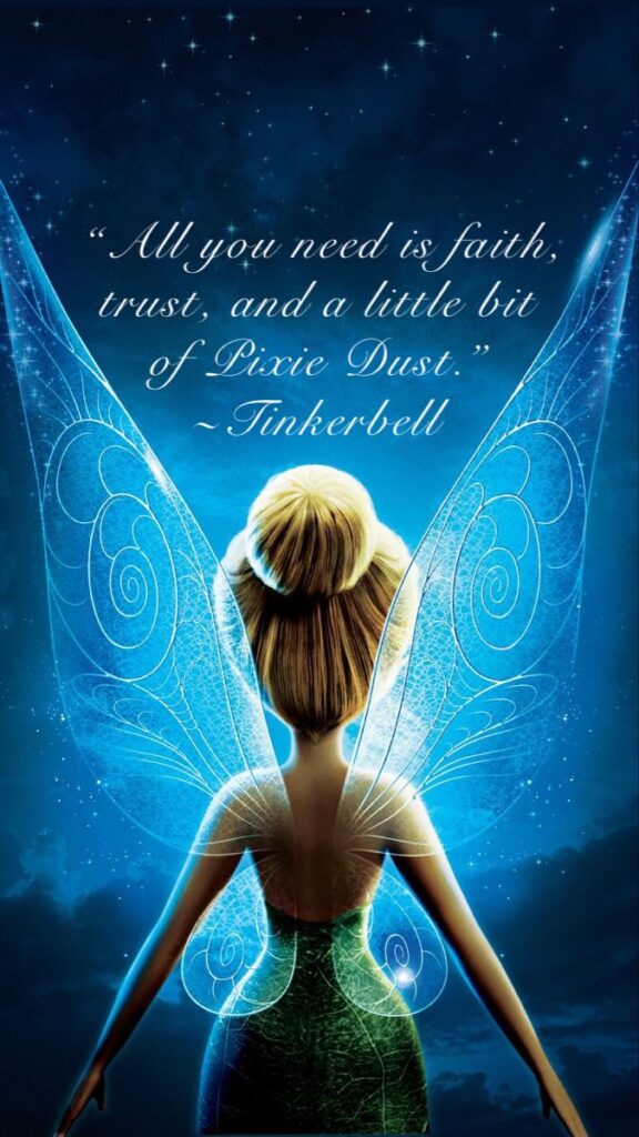 Tinker Bell Iphone Wallpaper With Quote