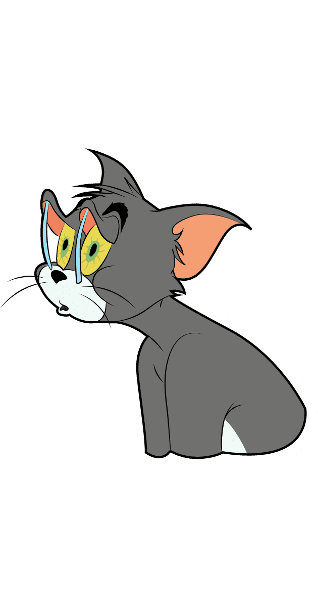 Tom and Jerry Tired Tom Sticker