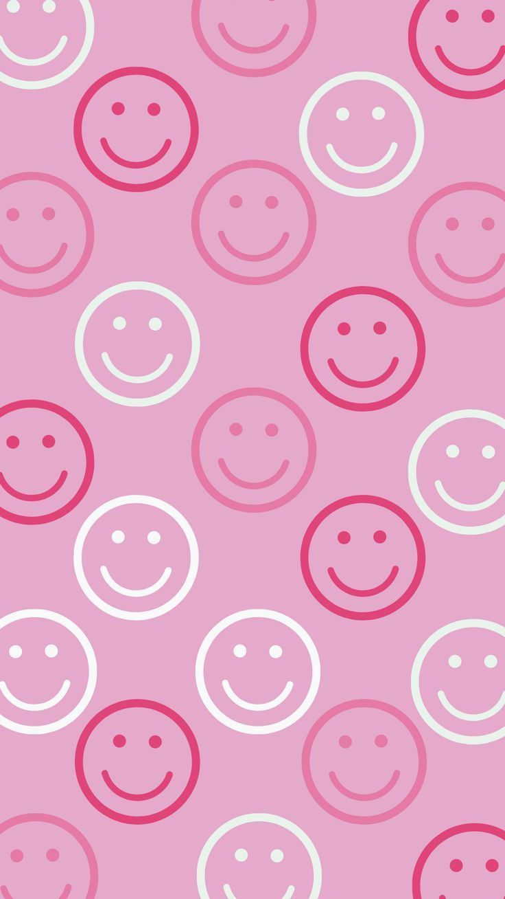 Trendy Aesthetic Pink Smiley Face Phone , | Pink ,