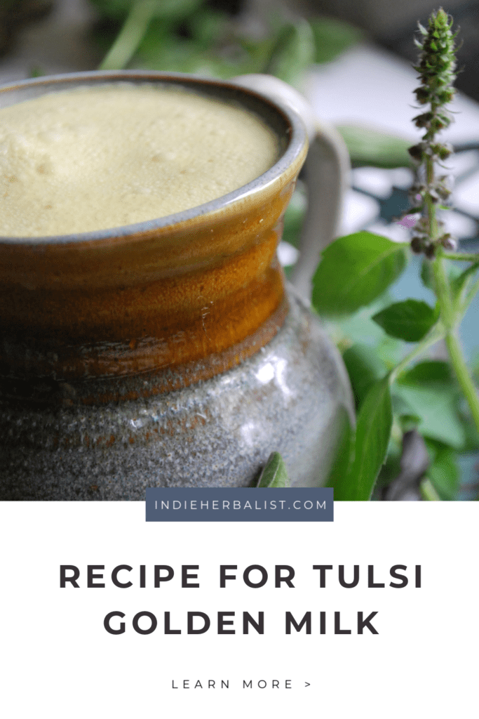 Tulsi Golden Milk Recipe Images