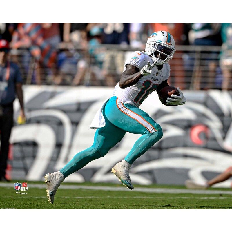 Tyreek Hill Miami Dolphins Unsigned Celebrates A Touchdown Photograph