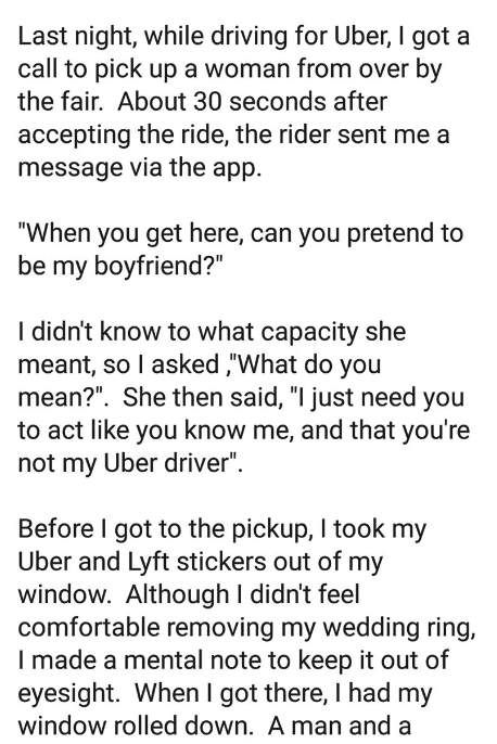 Uber Driver Helps Woman Escape The Clutches Of A Creepy