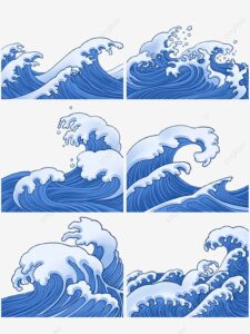 Ukiyo E PNG, Ukiyo E Ocean Wave Decoration Illustration, Ukiyo E Waves, Bl HD Wallpaper