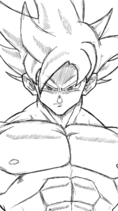 Ultra Instinct Goku Sketch , Reece  Stewart HD Wallpaper