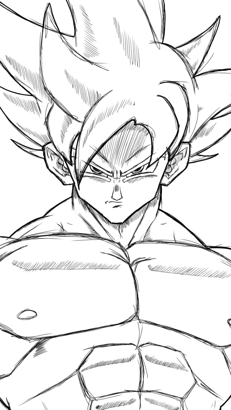 Ultra Instinct Goku Sketch , Reece  Stewart
