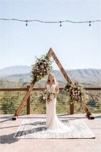 Unforgettable Wedding Arch Ideas | The Magnolia Venue | Smoky Mountain Wedding V Images